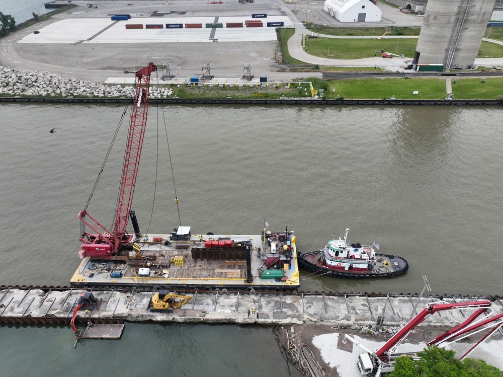Cleveland W. Pier Repair Aerial Imagery