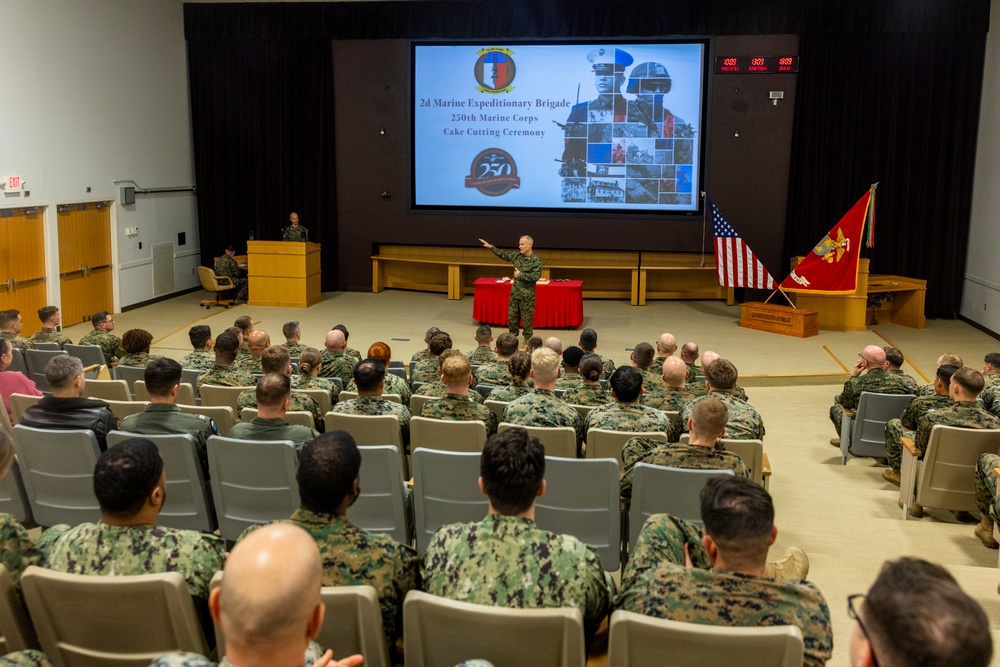2nd MEB 250th Marine Corps Birthday Cake Cutting Ceremony