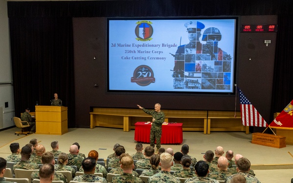2nd MEB 250th Marine Corps Birthday Cake Cutting Ceremony