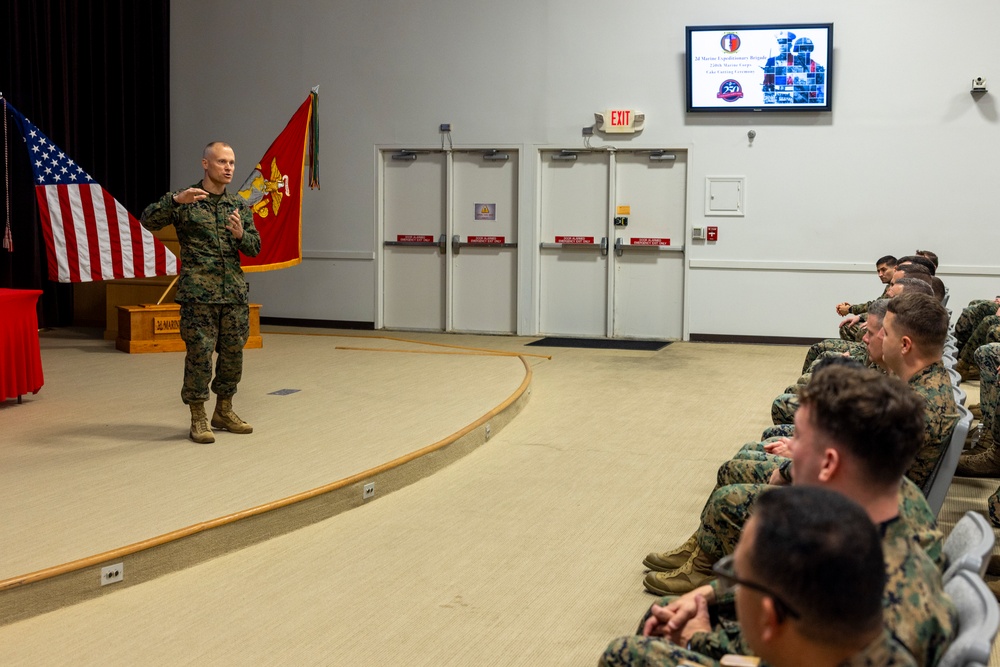 2nd MEB 250th Marine Corps Birthday Cake Cutting Ceremony