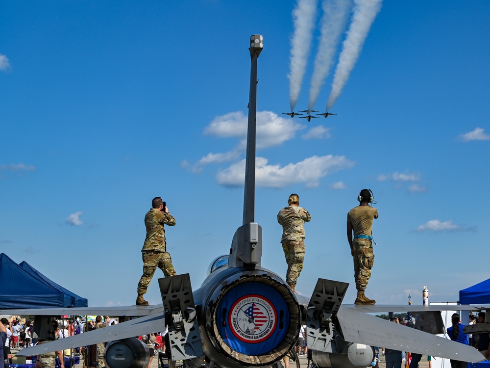 U.S. Air Force Thunderbirds perform at the 2025 Joint Base Andrews Air Show