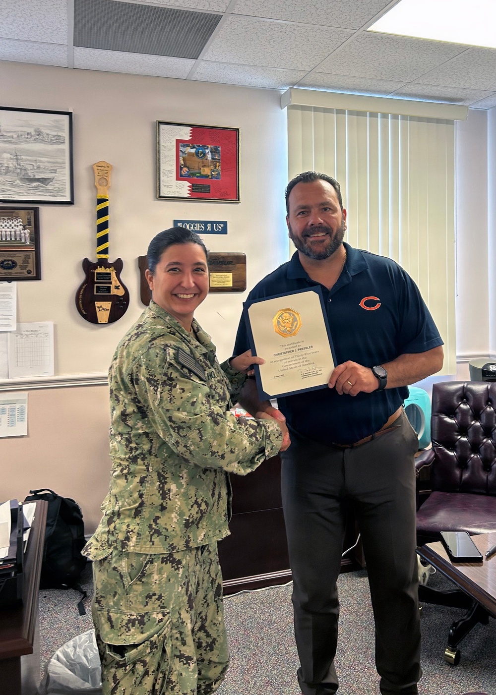 Christopher Pressler reaches 35 years of federal service