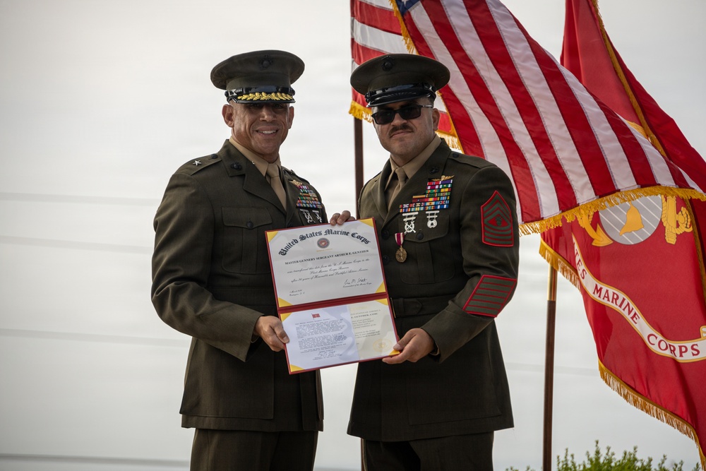 Master Gunnery Sgt. Gunther bids farewell to 1st MLG and the Corps