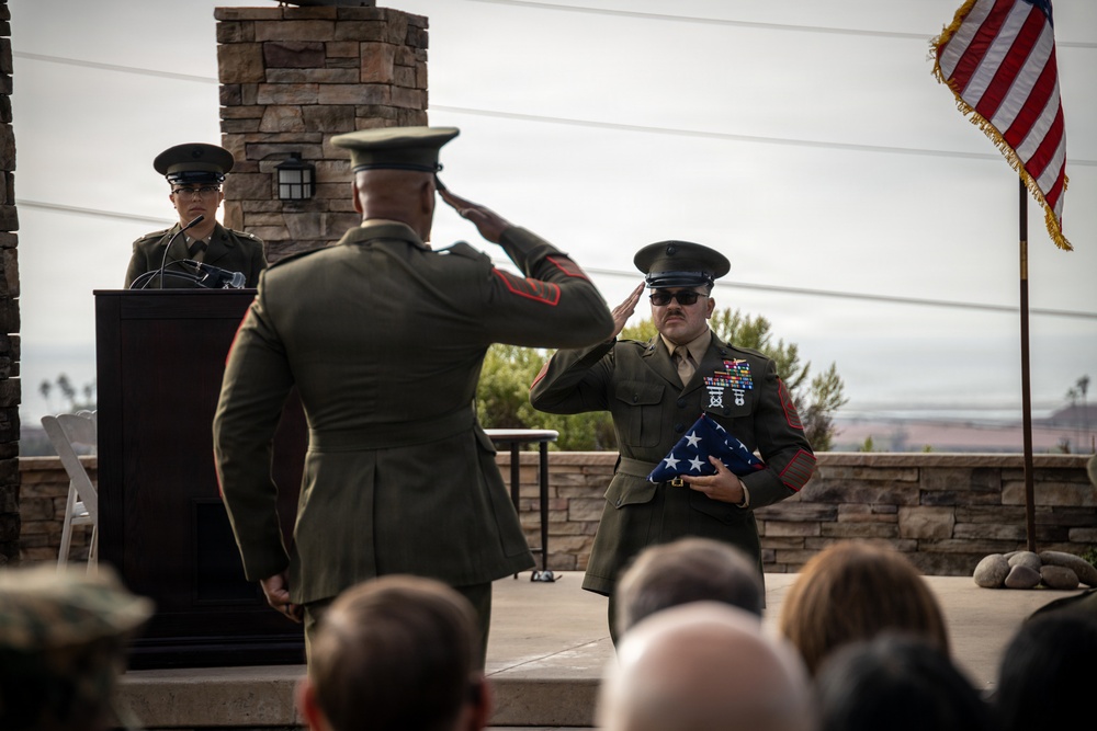 Master Gunnery Sgt. Gunther bids farewell to 1st MLG and the Corps