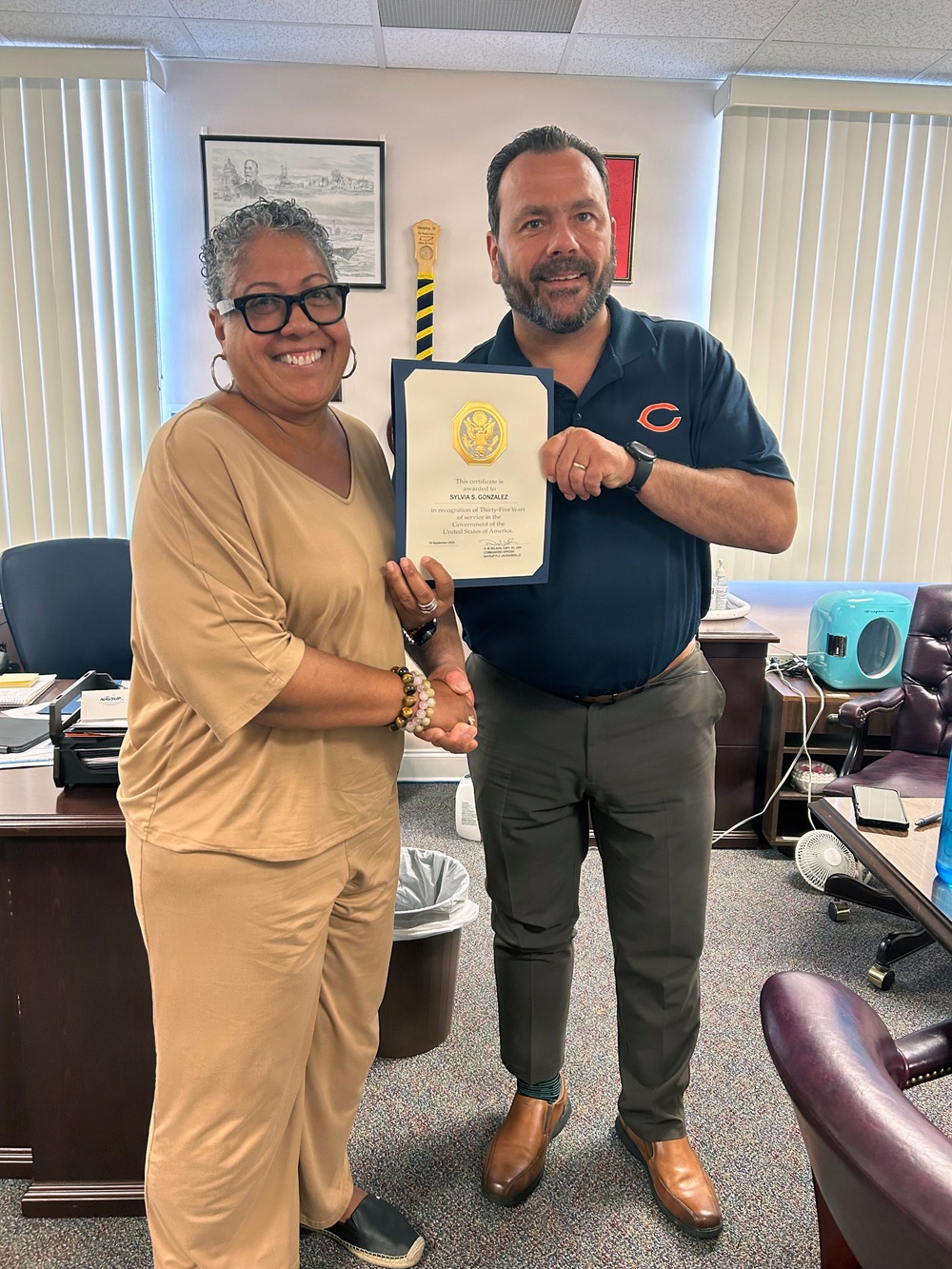 Sylvia Gonzalez reaches 35 years of federal service