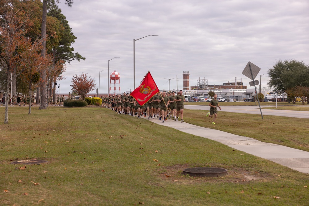 U.S. Marines with MWHS-2 run 250 miles