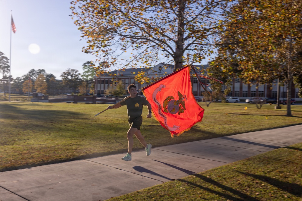 U.S. Marines with MWHS-2 run 250 miles
