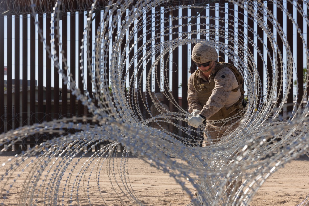 Barrier reinforcement continues along southern border