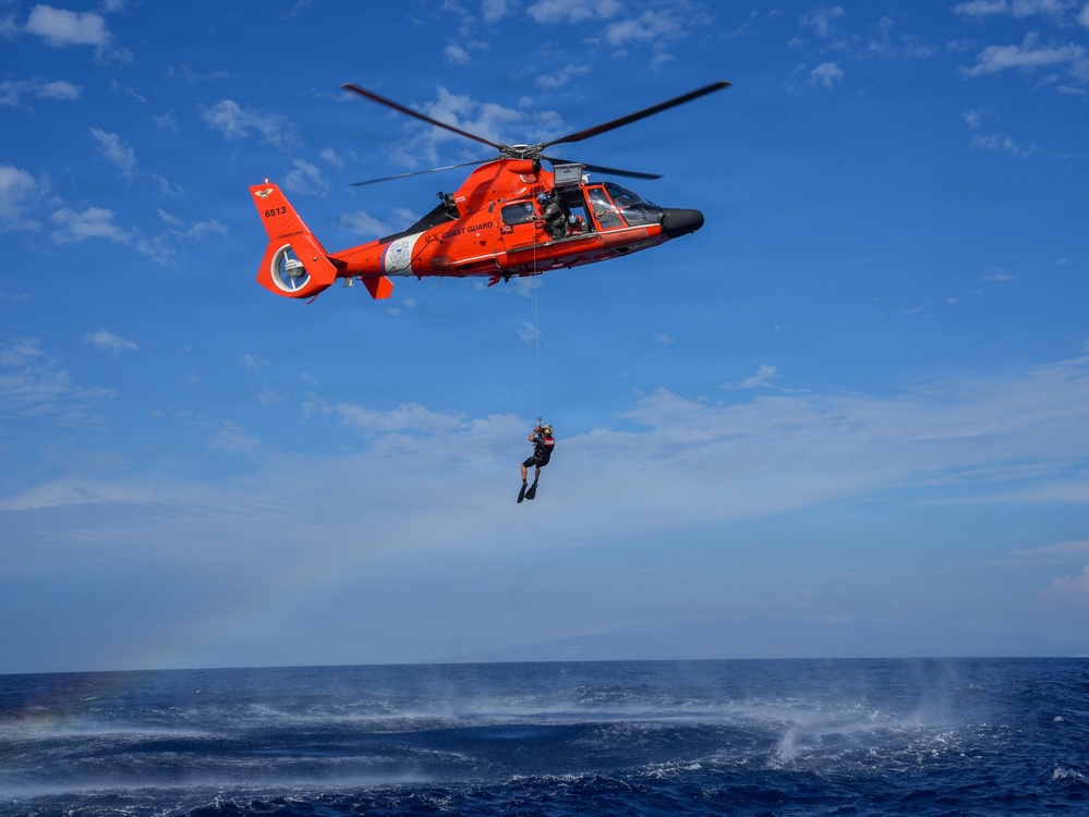 Coast Guard Air Station Barbers Point conducts swimmer training