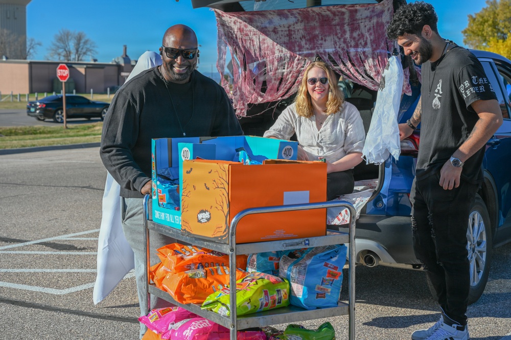 28th Force Support Squadron hosts a trunk-or-treat for Ellsworth families