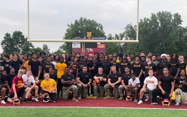 Columbus MEPS Marine Inspires Local High School Football Team