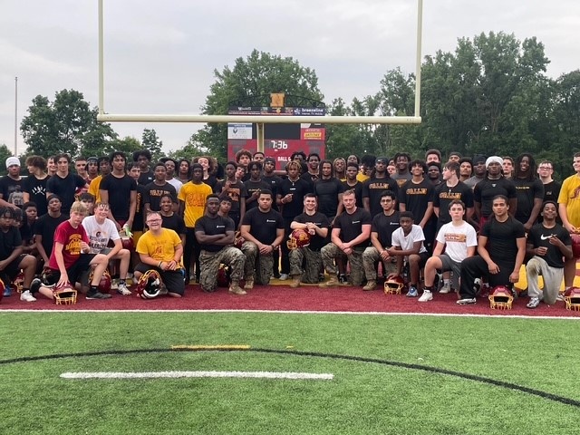 Columbus MEPS Marine Inspires Local High School Football Team