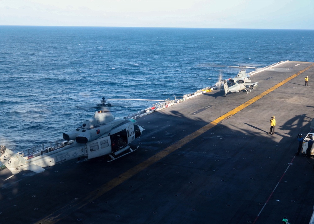 22nd MEU(SOC) | Flight Operations aboard USS Iwo Jima during Deployment