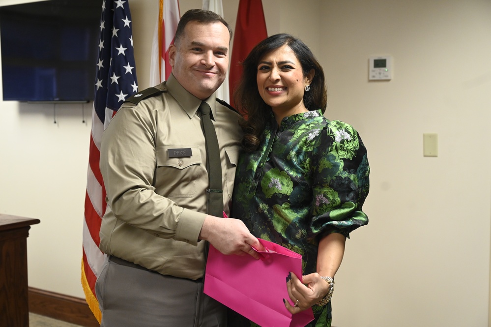 U.S. Army Lt. Col. Justin A. Price Promotion Ceremony