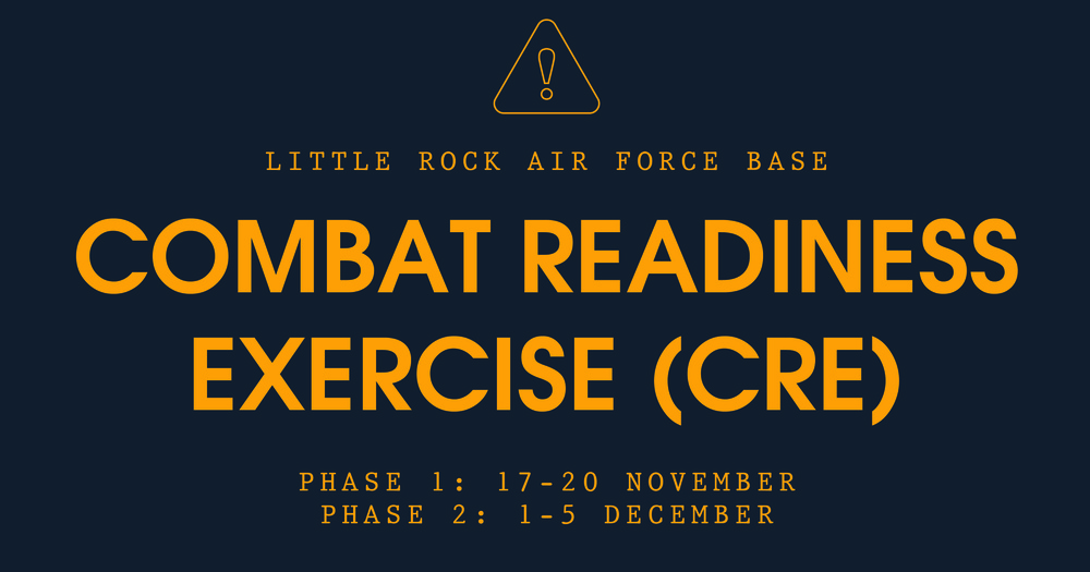 Combat Readiness Exercise phases scheduled at Little Rock AFB