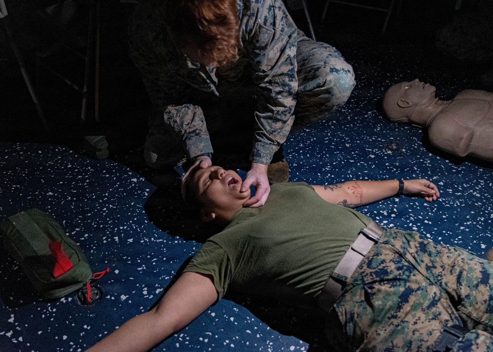 22nd MEU(SOC) | CLB 26 Conducts Tactical Combat Casualty Care Test Out During Deployment