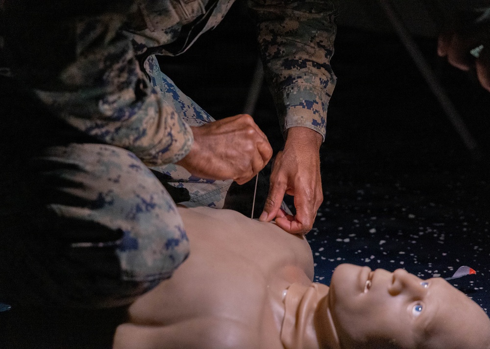 22nd MEU(SOC) | CLB 26 Conducts Tactical Combat Casualty Care Test Out During Deployment