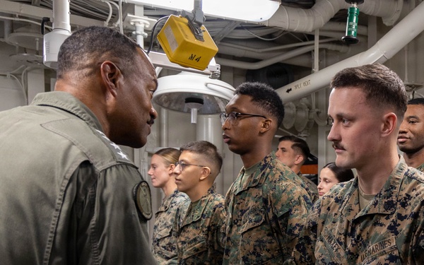 22nd MEU(SOC) | USSOUTHCOM Commander, Admiral Alvin Holsey visits USS Iwo Jima