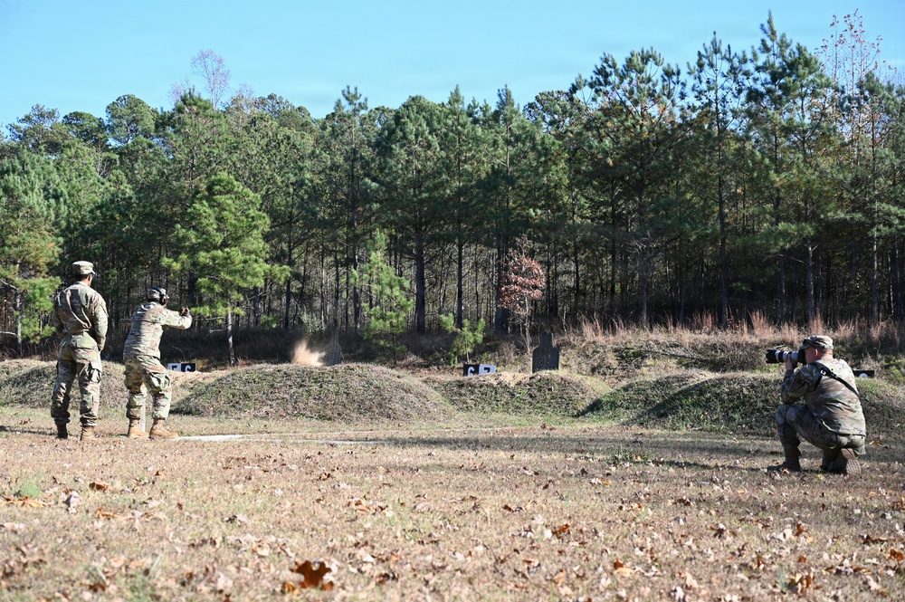 Soldiers Qualify on M17 Pistol at Fort Anderson–Pinn–Hill Shooting Range