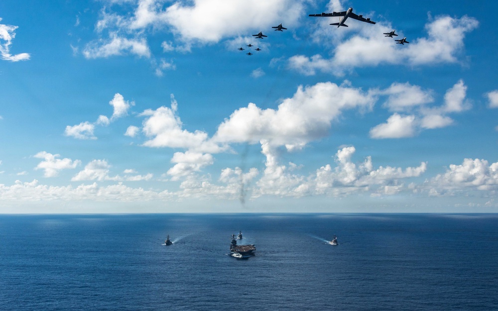 Gerald R. Ford Carrier Strike Group and U.S. Air Force B-52 Joint Operations