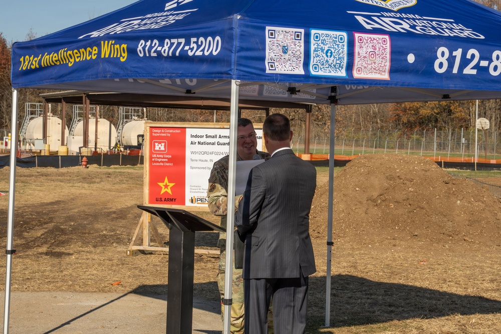 Groundbreaking ceremony for small arms qualification range