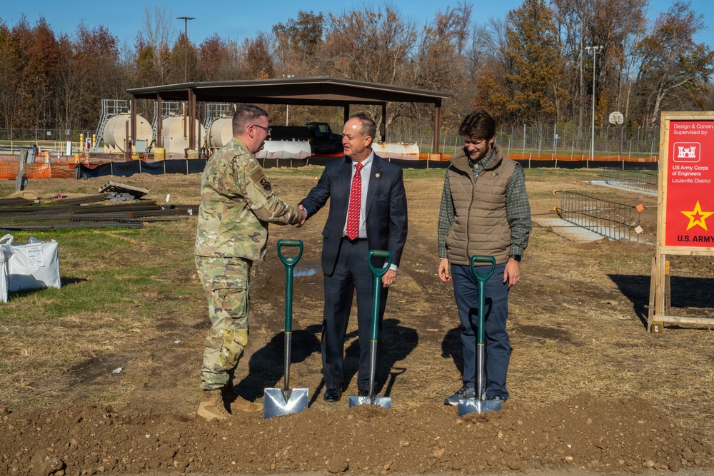 Groundbreaking ceremony for small arms qualification range