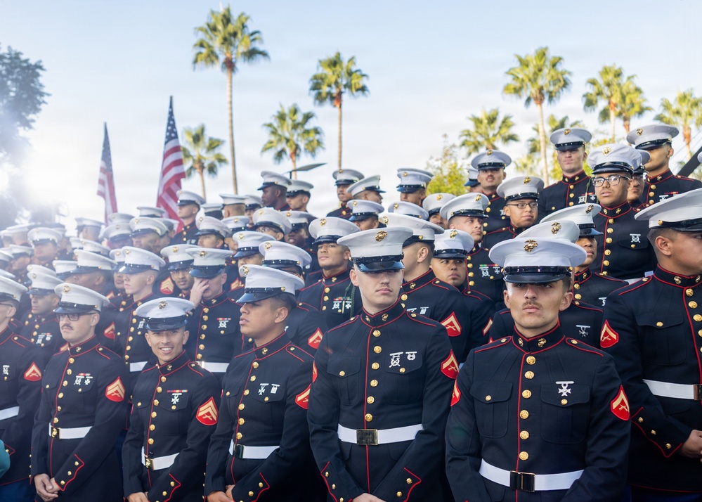 Camp Pendleton Marines Participate in the Fox NFL Sunday Veterans Day Show