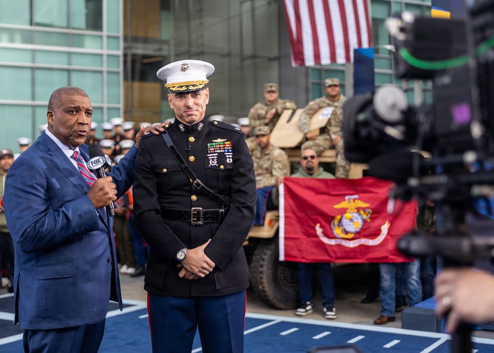Camp Pendleton Marines Participate in the Fox NFL Sunday Veterans Day Show