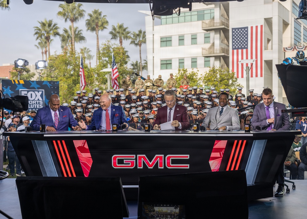 Camp Pendleton Marines Participate in the Fox NFL Sunday Veterans Day Show