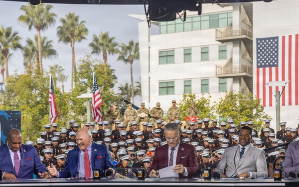 Camp Pendleton Marines Participate in the Fox NFL Sunday Veterans Day Show