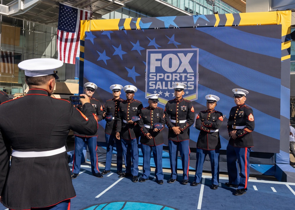 Camp Pendleton Marines Participate in the Fox NFL Sunday Veterans Day Show