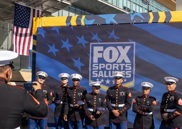 Camp Pendleton Marines Participate in the Fox NFL Sunday Veterans Day Show