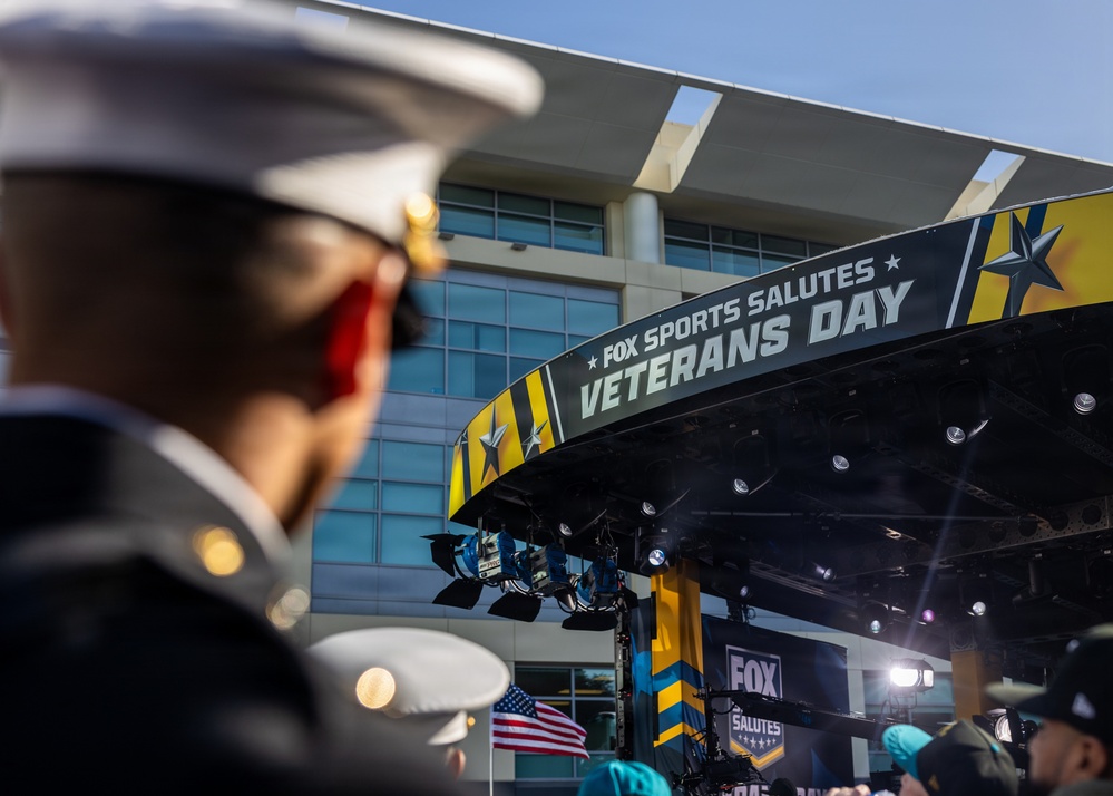 Camp Pendleton Marines Participate in the Fox NFL Sunday Veterans Day Show