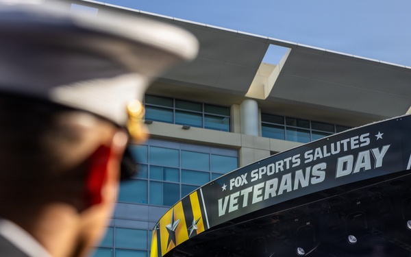 Camp Pendleton Marines Participate in the Fox NFL Sunday Veterans Day Show