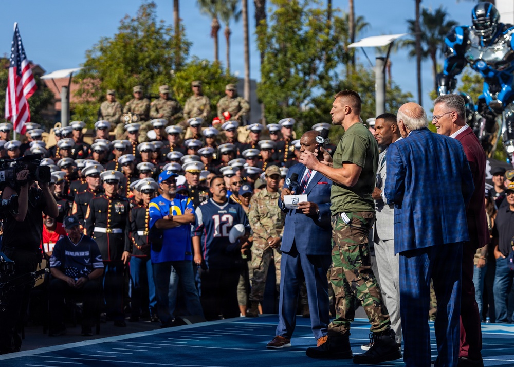 Camp Pendleton Marines Participate in the Fox NFL Sunday Veterans Day Show