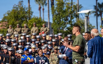 Camp Pendleton Marines Participate in the Fox NFL Sunday Veterans Day Show