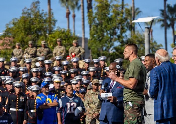 Camp Pendleton Marines Participate in the Fox NFL Sunday Veterans Day Show