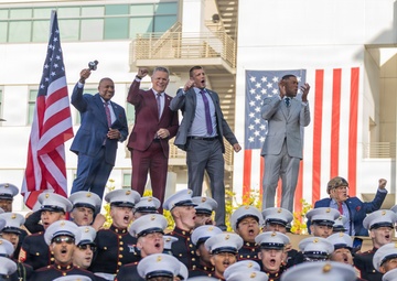 Camp Pendleton Marines Participate in the Fox NFL Sunday Veterans Day Show
