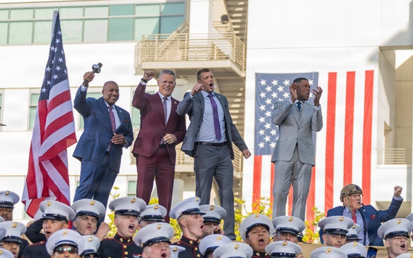 Camp Pendleton Marines Participate in the Fox NFL Sunday Veterans Day Show