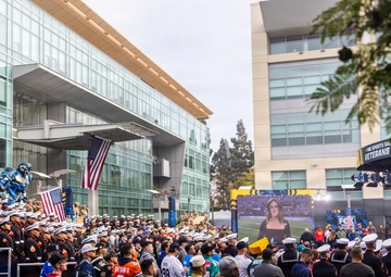 Camp Pendleton Marines Participate in the Fox NFL Sunday Veterans Day Show