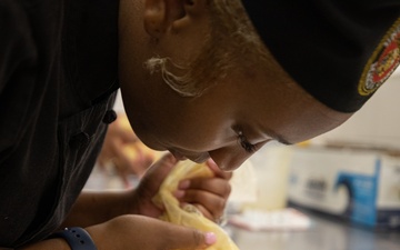 Food Service Marines with Combat Logistics Regiment 37 Hold Cake Competition