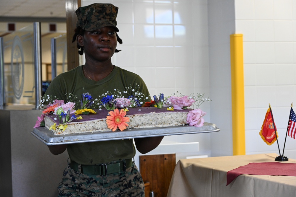 Food Service Marines with Combat Logistics Regiment 37 Hold Cake Competition