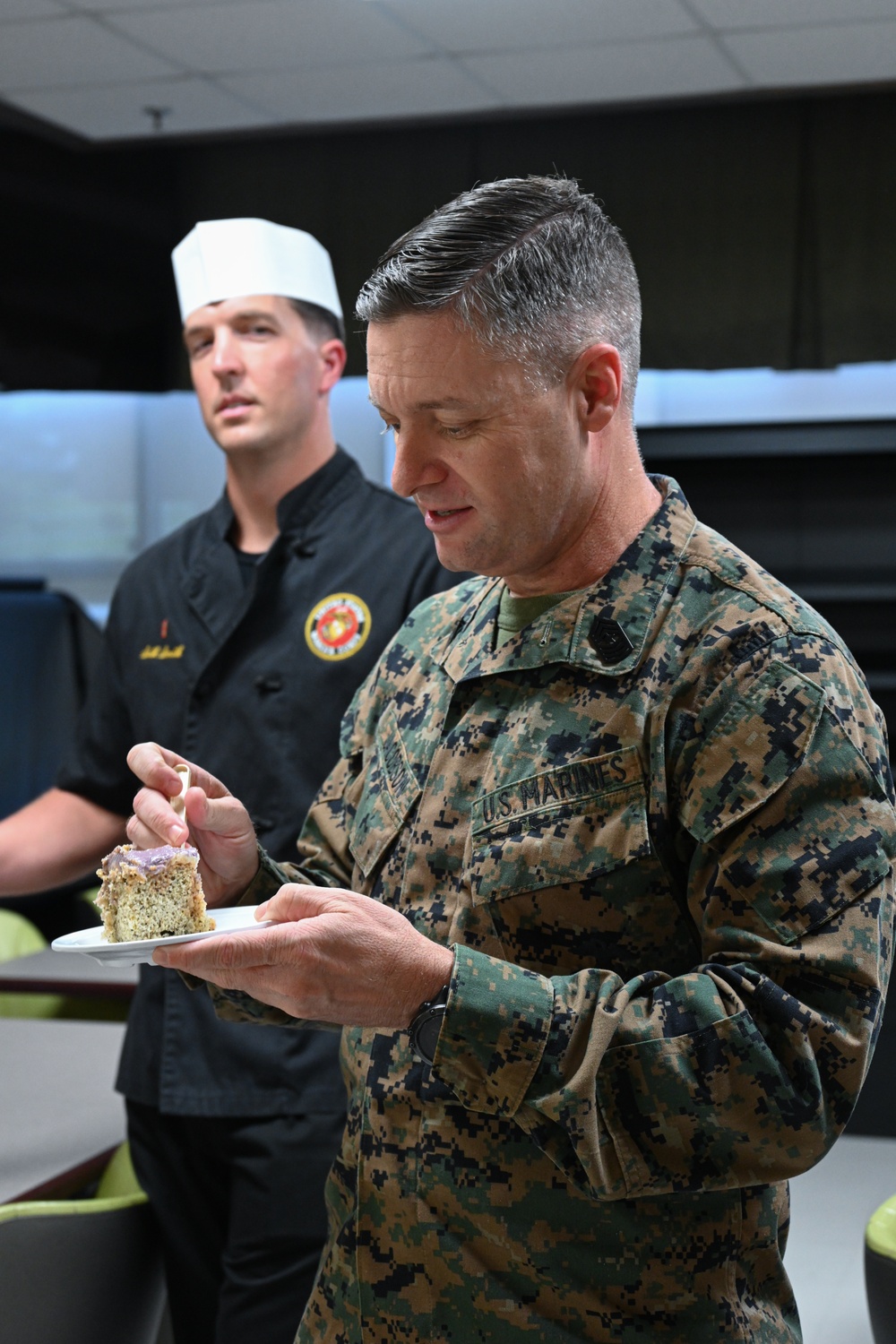 Food Service Marines with Combat Logistics Regiment 37 Hold Cake Competition