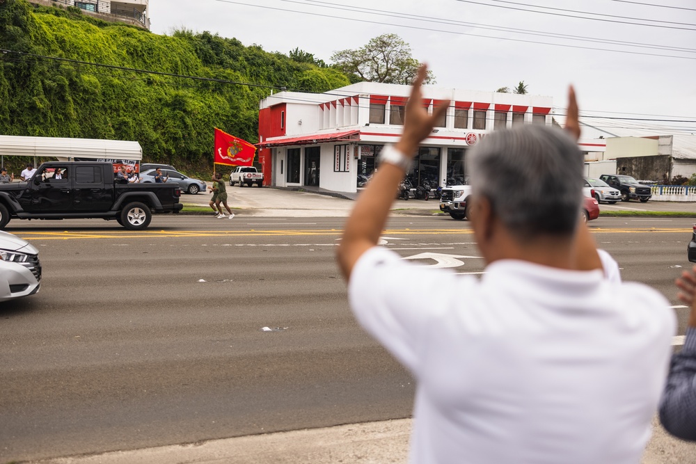Camp Blaz Marines run across Guam for 250th Marine Corps Birthday