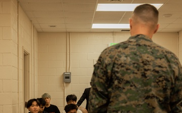 Okinawa International University Students visit Camp Kinser