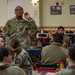Champion Brigade junior Soldiers talk with Champion CSM