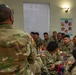 Champion Brigade junior Soldiers talk with Champion CSM