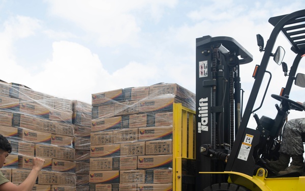U.S. Marines with 1st MAW, MRF-SEA Deliver Supplies at Clark Air Base, Philippines in Support