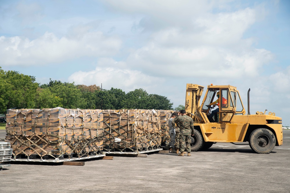 U.S. Marines with 1st MAW, MRF-SEA Deliver Supplies at Clark Air Base, Philippines in Support of Foreign Disaster Relief Operations