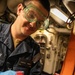 USS Mitscher (DDG 57) Sailor conduct firehose maintenance